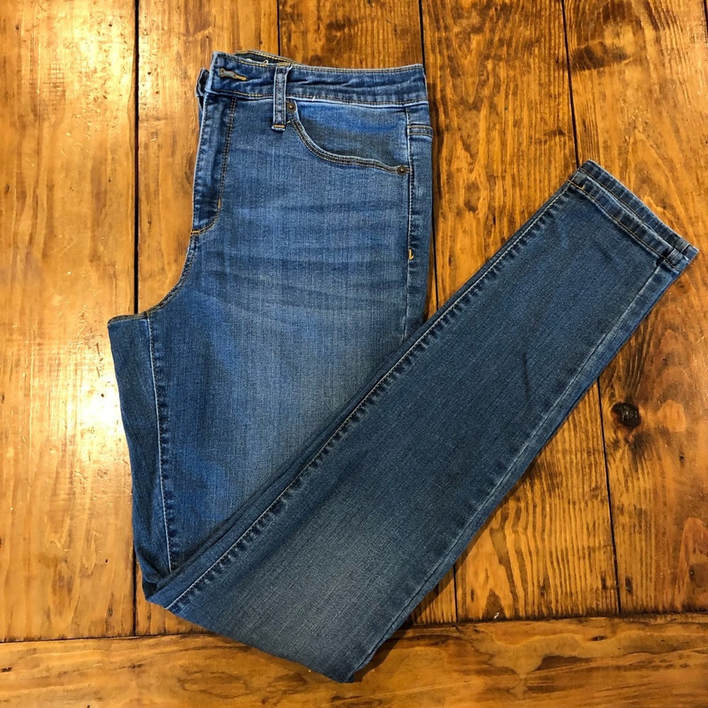 Long high rise skinny jeans